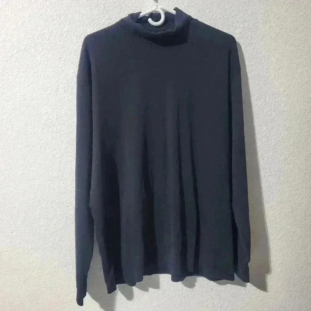 L L Bean Black XLT Turtle Neck Long Sleeve